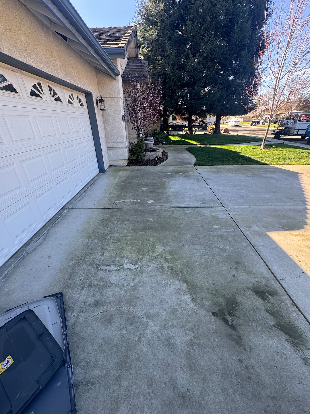 Concrete cleaning, Visalia, California