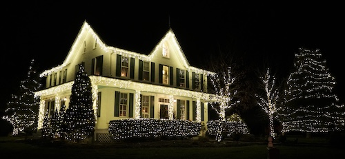 Christmas lighting installation